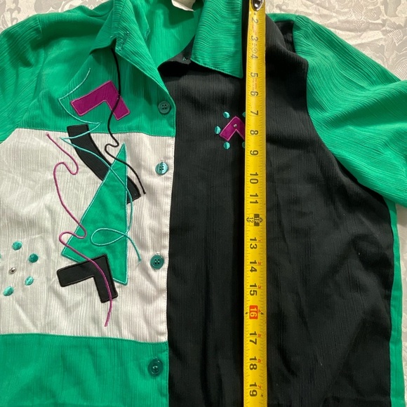 Vintage JG Petite Collection by Joyce Women’s Blouse Mid Century Modern size M - Picture 7 of 7